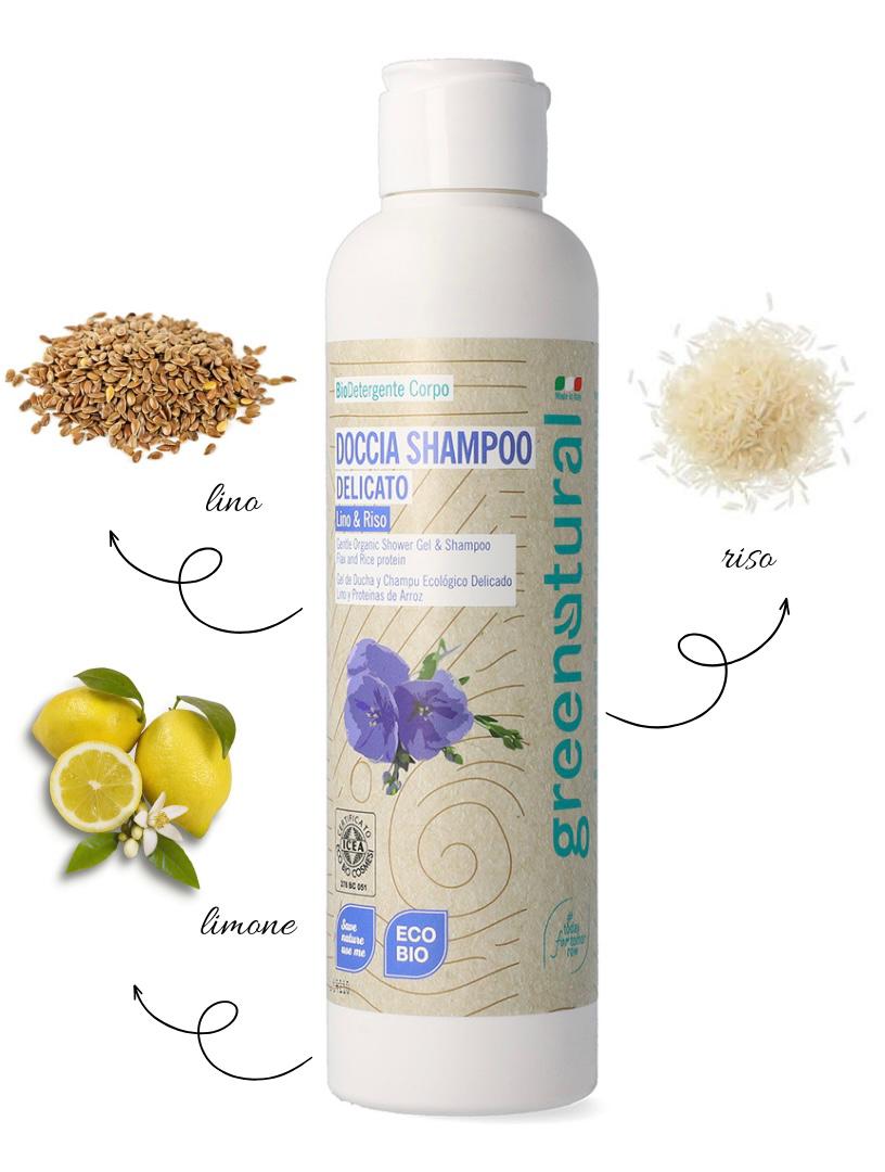 DOCCIASHAMPOO DELICATO - LINO E RISO