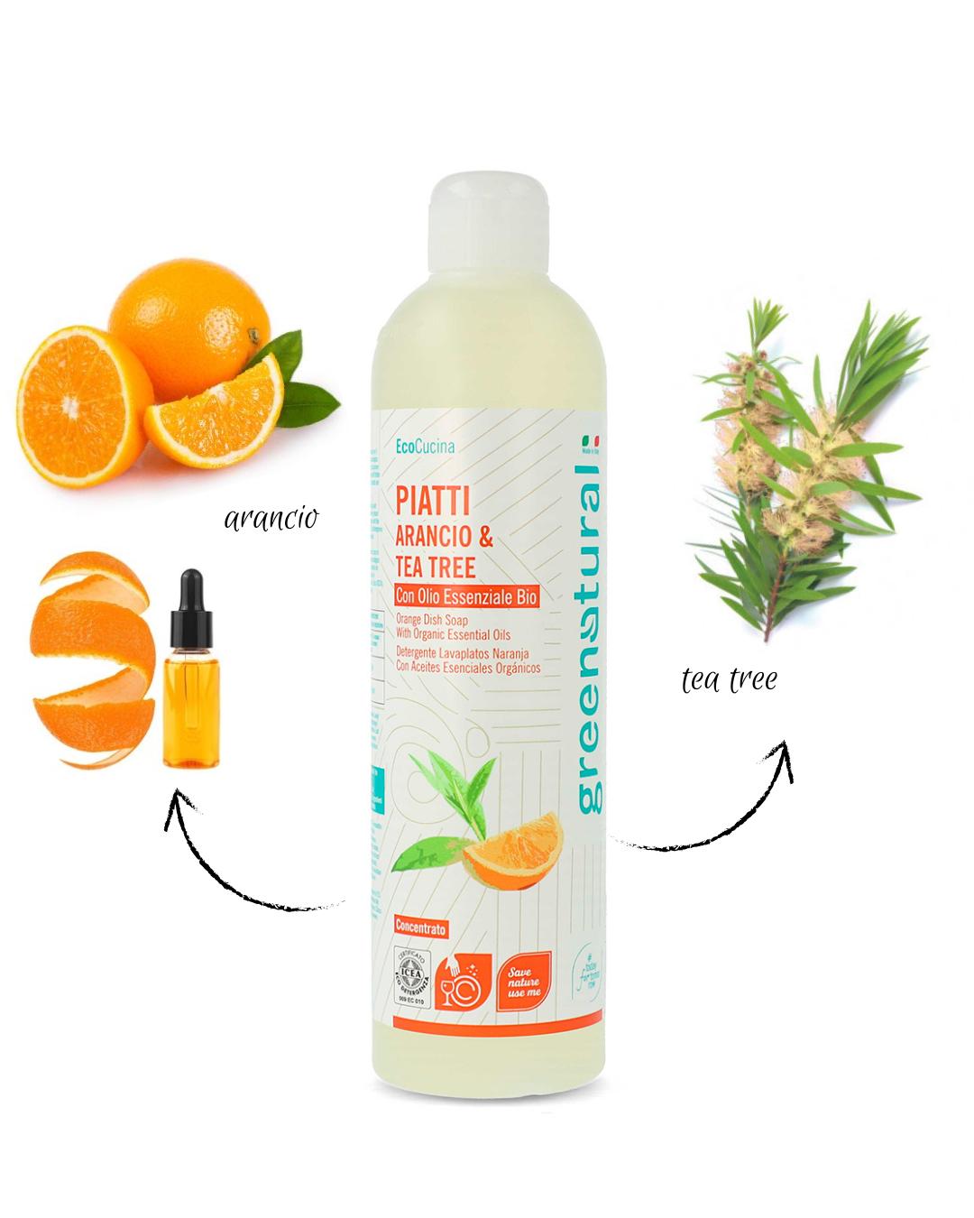 PIATTI ARANCIO E TEA TREE
