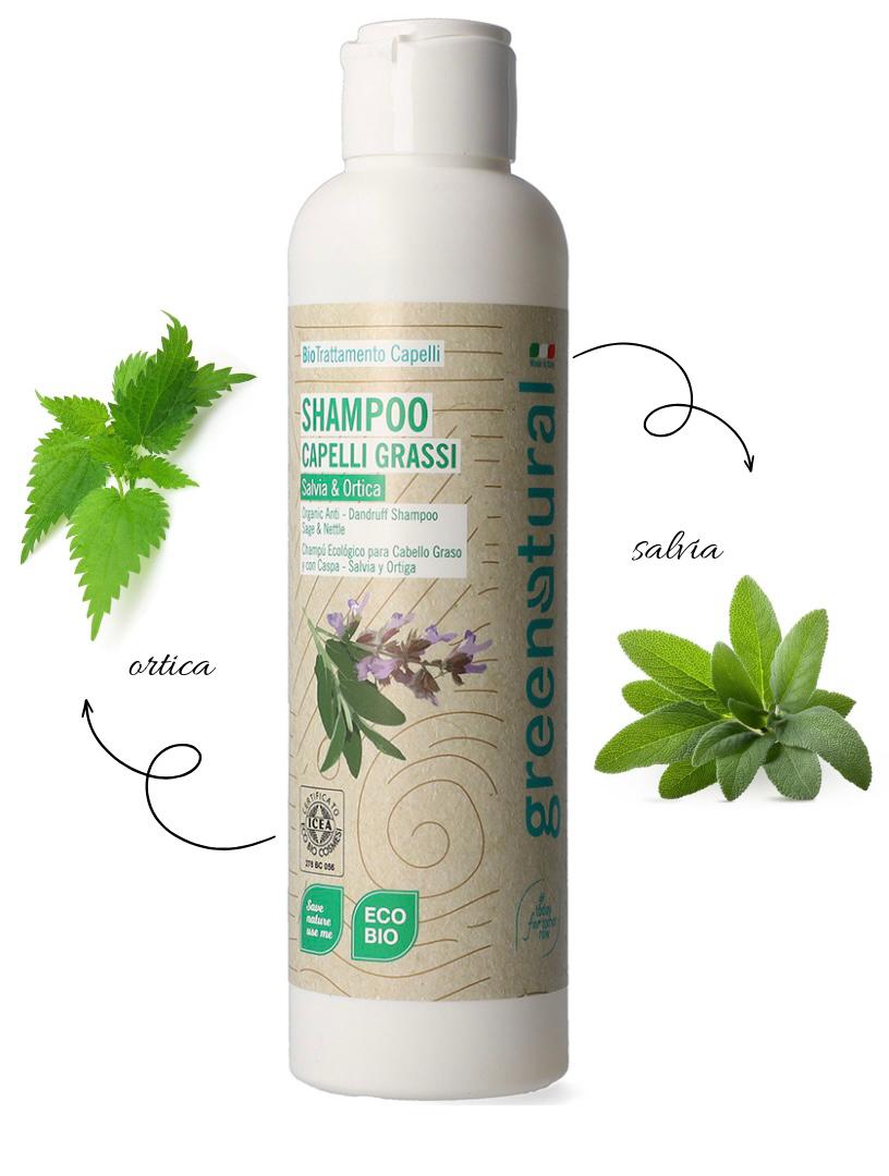 SHAMPOO CAPELLI GRASSI - SALVIA E ORTICA