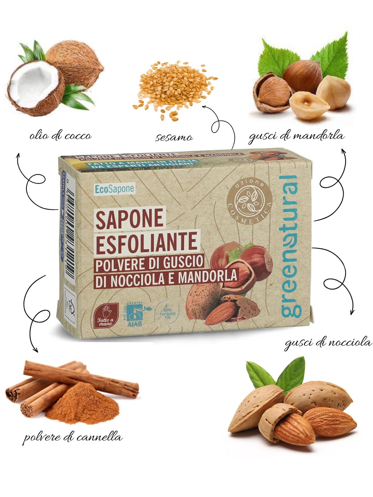 SAPONE ESFOLIANTE - NOCCIOLA E MANDORLA